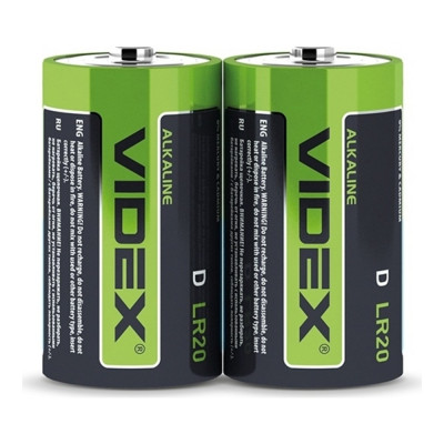 Батарейка щелочная Videx LR20/D 2шт SHRINK