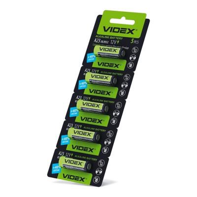 Батарейка щелочная Videx А23/Е23А 5шт BLISTER CARD