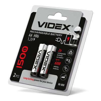 Аккумуляторы Videx HR6/AA 1500mAh double blister/2шт