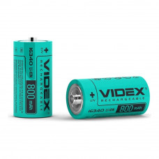 Аккумулятор Videx литий-ионный 16340 (без защиты) 800mAh bulk/1шт
