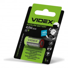 Батарейка щелочная Videx 4LR44/A544  1шт BLISTER